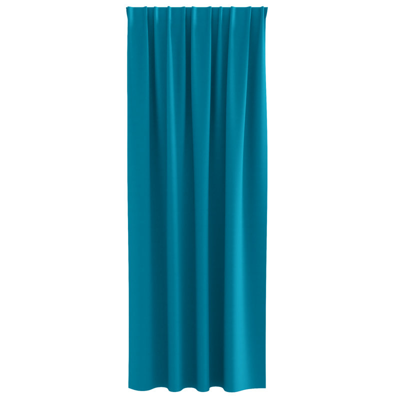 Curtains With Curtains 2 Pcs Polyester, Turquoise, 140cm Width x 225cm Drop