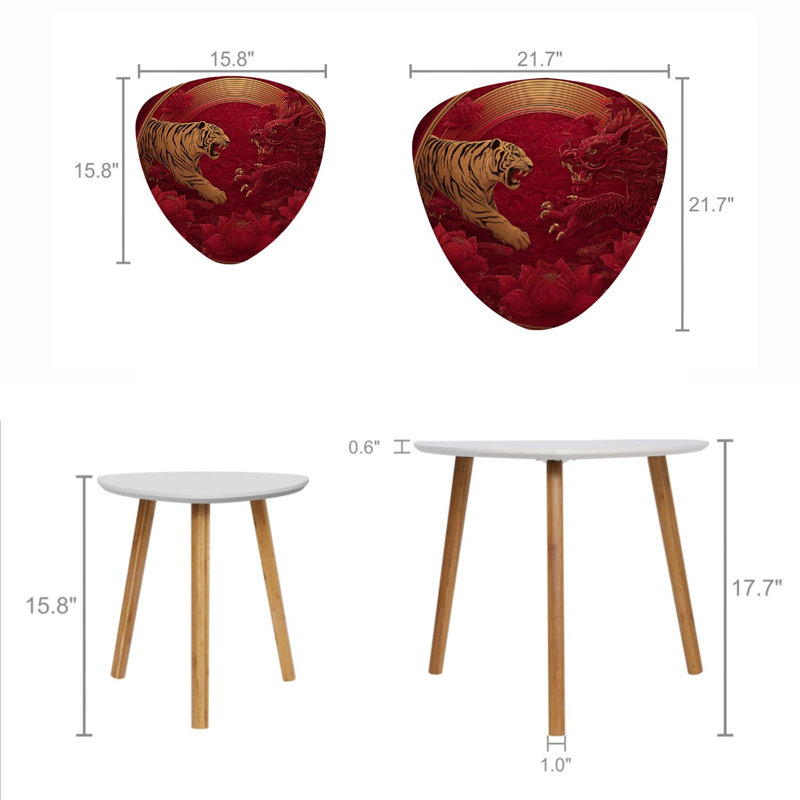 Ensemble de 2 tables basses gigognes Triangle