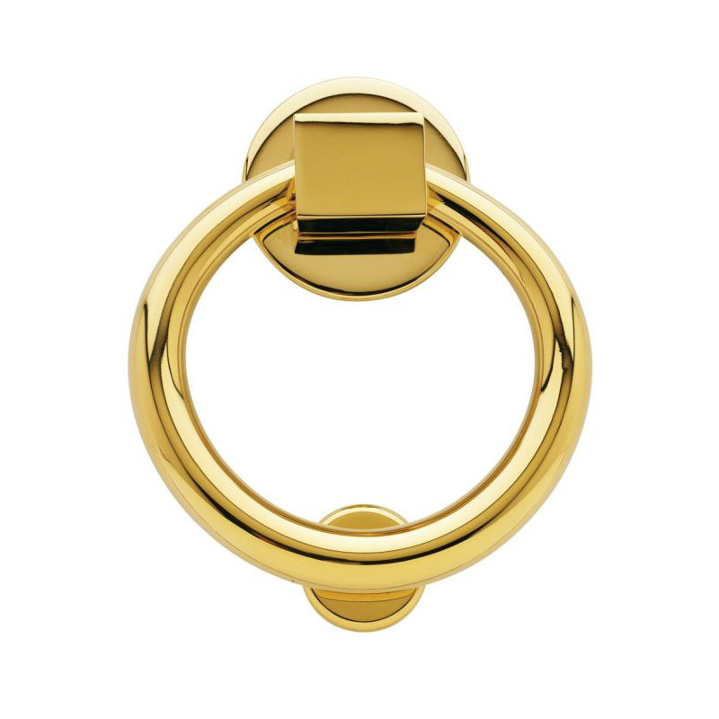 Ring Door Knocker, Lifetime Polished Brass