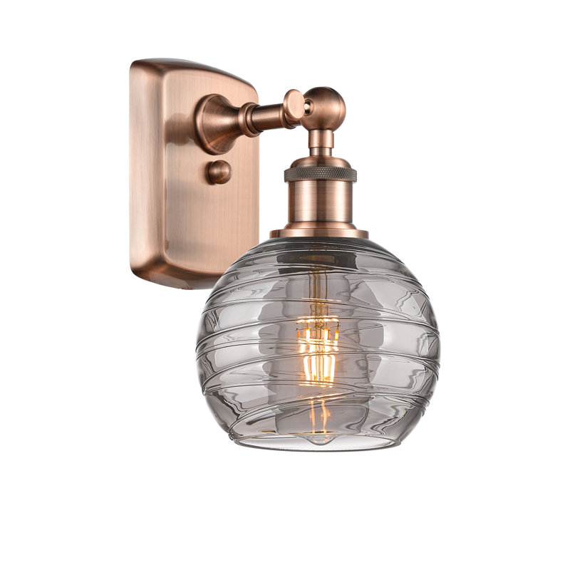 Luminaire suspendu sphère simple 1 lumière Metter 6SM, Cuivre antique