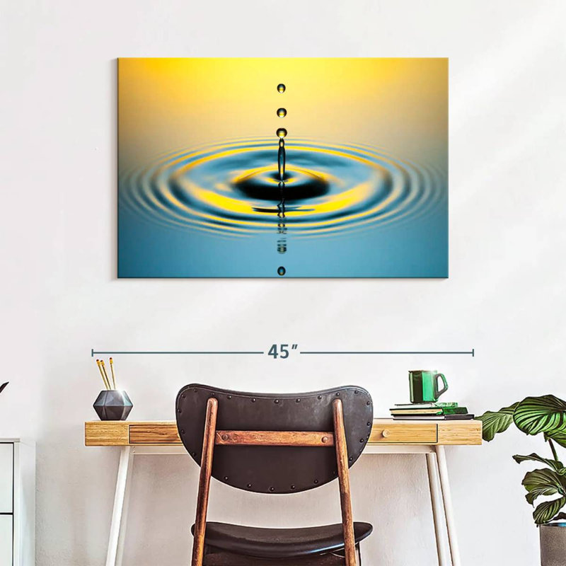 Goutte d'eau illuminée Alvord, H 26 po x l 39 po