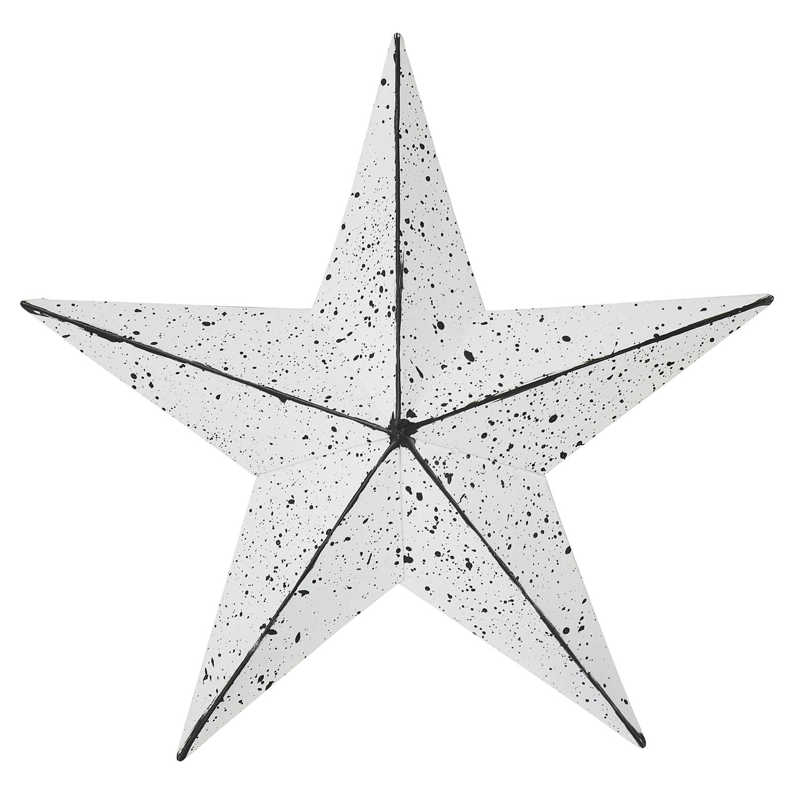  Festive Metal Star Wall Decor, White, 8" H x 8" W x 0.75" D
