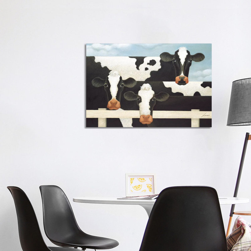 Three Cows by Lowell Herrero - Wrapped Canvas Painting, 101.6 cm H x 66.04 cm W x 1.91 cm D