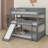 Triple Bed With Built-In Ladder,Slide And Guardrails-406409365