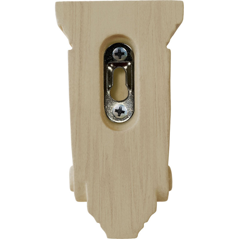 Devon Hand-Carved Rubberwood Traditional Corbel, 4.25" Height
