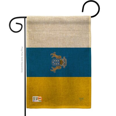 Canary Islands 2-Sided Polyester 18.5 x 13 in. Garden Flag -  Breeze Decor, BD-CY-G-108375-IP-DB-D-US15-BD