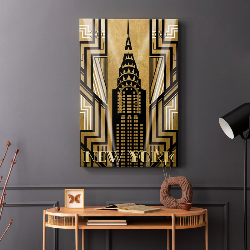«NY Deco» par Katrina Craven, impression sur toile tendue - galerie Cavas, H 27 po x l 18 po