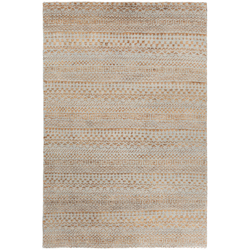 Tapis d'intérieur en laine et jute noué à la main Laverty Authentic, Rectangle 7 pi 9 po x 10 pi 6 po
