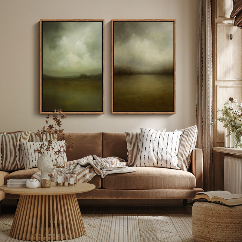 Art mural encadré, rétro, antique et classique pour chambre à coucher - 24 po x 36 po, H 36 po x l 24 po, Naturel