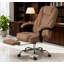 Fauteuil de bureau de massage chauffant inclinable avec hauteur réglable et repose-pieds-517108356
