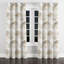 Panneaux de rideaux abstraits - Rideau à œillets beige sable - 1 panneau-282951816-282951820