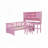 Wood Platform Bed with Bookshelf at the Head of the Bed, Built-in Desk and Matching Chair-788782620