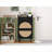 Cabinets | 2 Door 1 Drawer Double Layer Shoe Storage Cabinet, Engineered Rattan, Solid Pine Feet | Traditional | Entryway-434709663