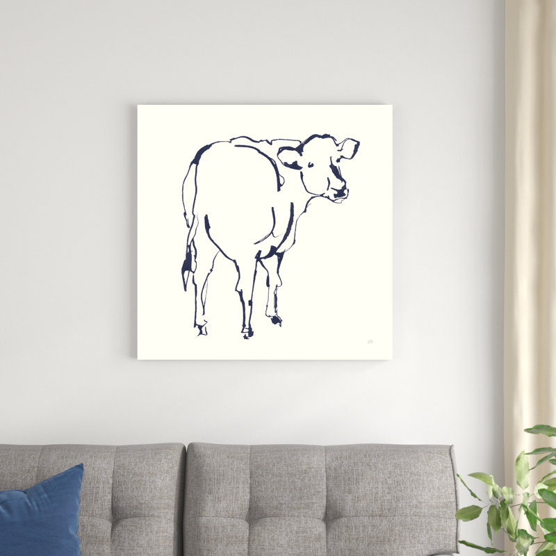 Vache Line bleu marine, H 36 po x l 36 po