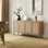 Buffet en rotin de 63 po avec tablettes réglables Emily Farmhouse