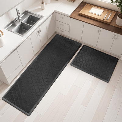 Airin Non-Skid Anti-Fatigue Waterproof Cushioned Kitchen Mat (Set of 2)