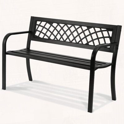 Banc de jardin en métal au design minimaliste moderne