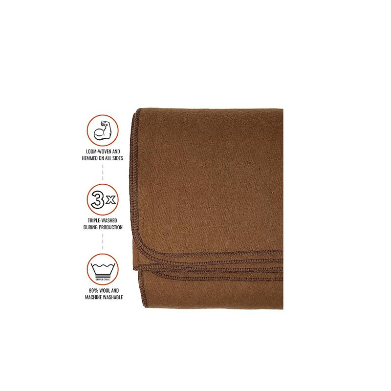 Couverture militaire en laine, Chameau