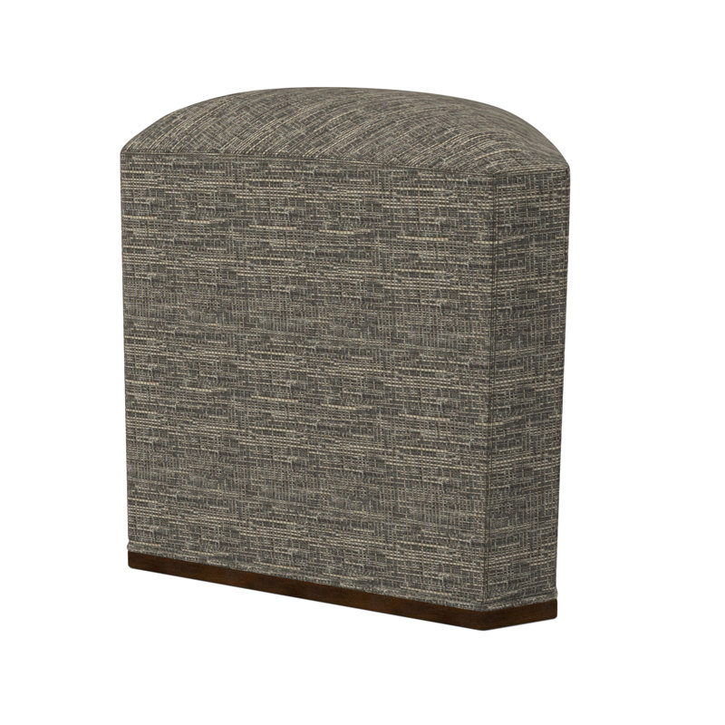 Quinn Novelty Ottoman, American Walnut, Libby Linen