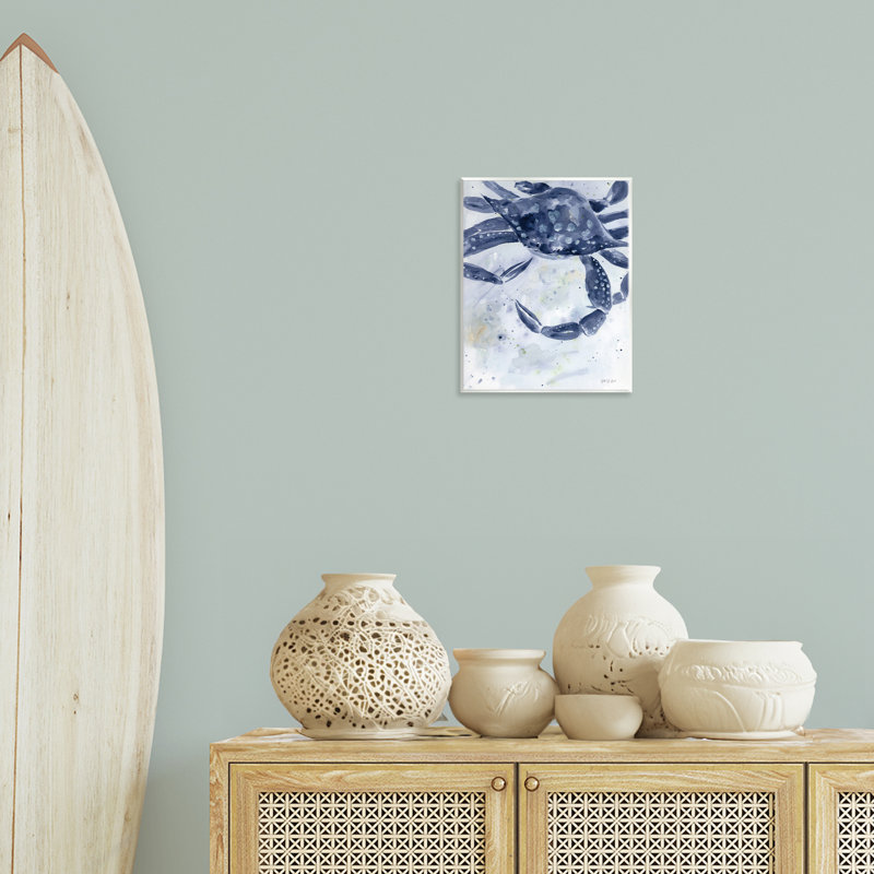 "Natation au crabe bleu", art mural sur toile par Yvette St. Amant