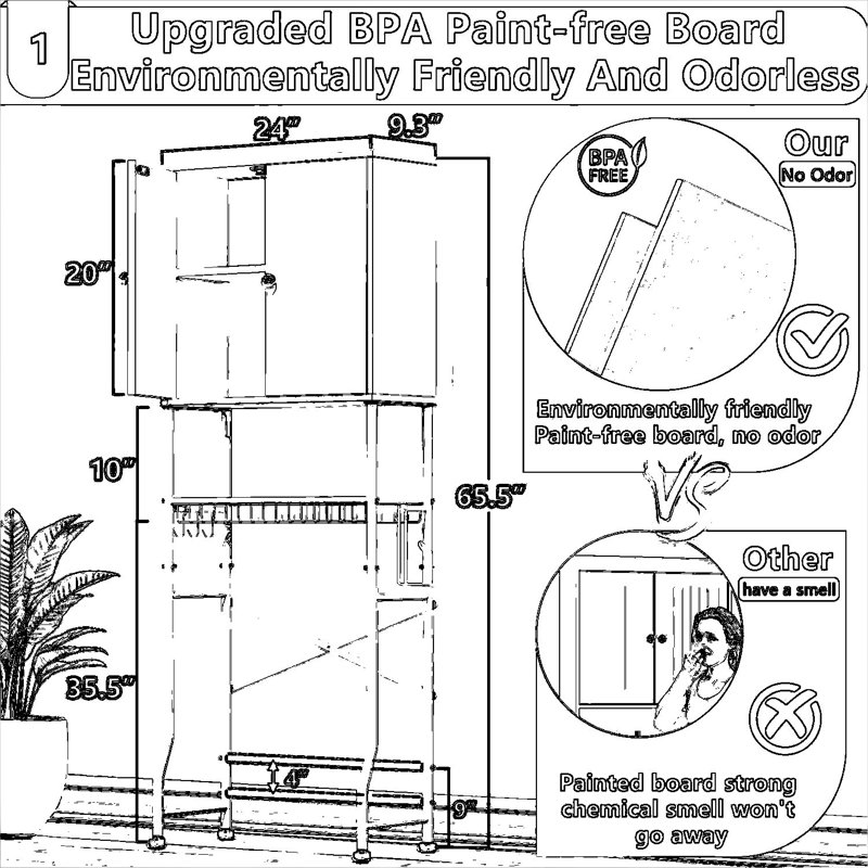 Armoire de rangement au-dessus de la toilette avec portes d'intimité, organisateur de salle de bain autoportant avec panier de drainage amovible, tablettes résistantes à l'eau et cadre en métal renforcé pour un rangement peu encombrant