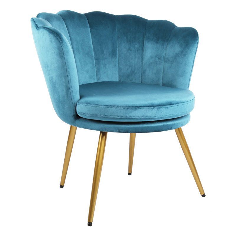 Octavius Velvet Barrel Chair, Teal