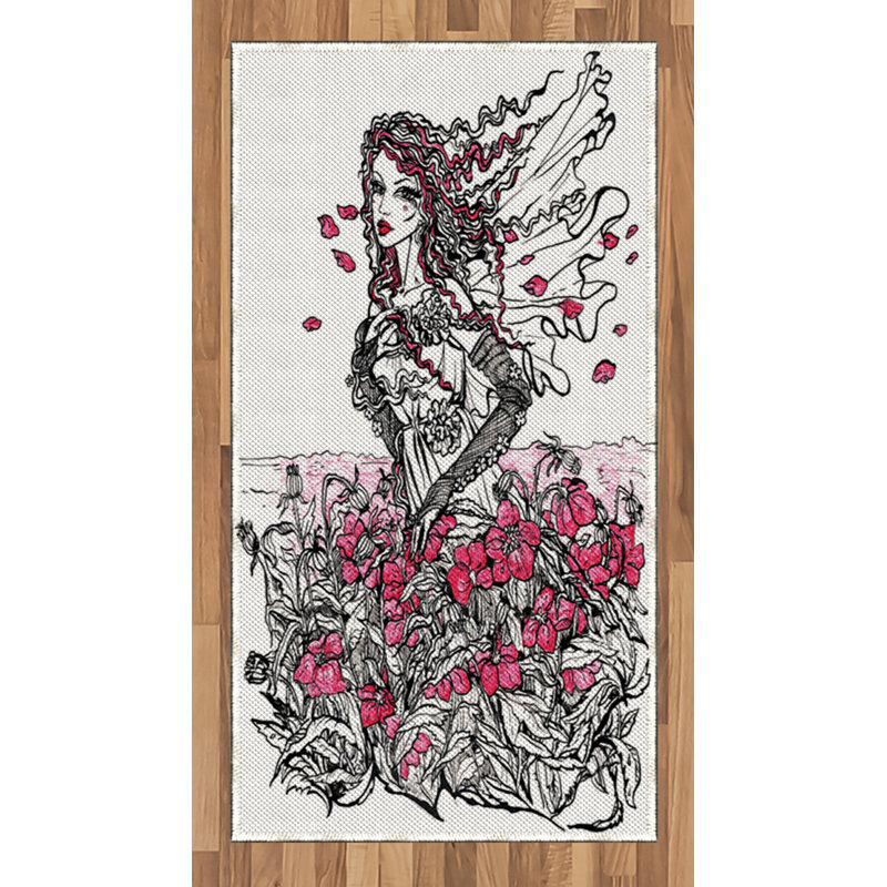 Sketchy High Density Long Fiber Poly Threads Decorative Area Rug Carpet, Rectangle 2'7" x 5'