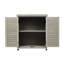 Banc de rempotage pour l'extérieur avec armoire de rangement grise 31 po x 17 po x 36 po - construction en pruche et plateau de jardin en métal