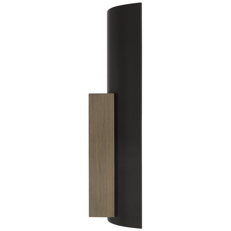 Anne-Marie Barton Remi 18" Sconce, Matte Carbon/Warm Walnut