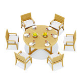 Atnas Outdoor 7 - Piece Teak Dining Set