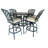 Humza 4 - Person Patio Dining Set with Round Table , Cushions Included