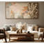 Art mural encadré - Formes botaniques abstraites expressives avec des accents terreux et pastel - 16 po x 24 po, 24 po x 36 po-336532168-336532172