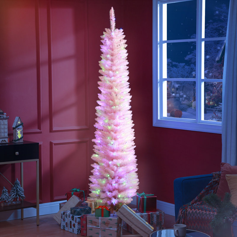 Arbre de Noël artificiel rose 6 pi, 6'