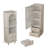 62.99" Tall Storage Cabinet Display Cabinet With Tempered Glass Door, Two Drawers And An Adjustable Shelf Spacious Storage Solutions, For Living Room, Bedroom, Kitchen And Office, White-590225713
