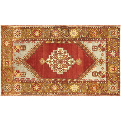 One-of-a-Kind 3'8" X 6'2" 1960s Wool Area Rug in