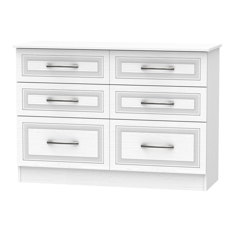 Fully Assembled Hawthorn 6 Drawer Chest, Signature White