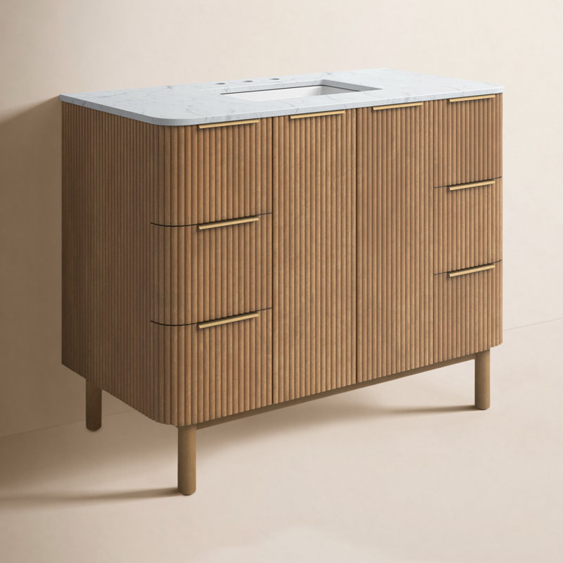 Meuble-lavabo simple 42 po Nova, Bouleau naturel