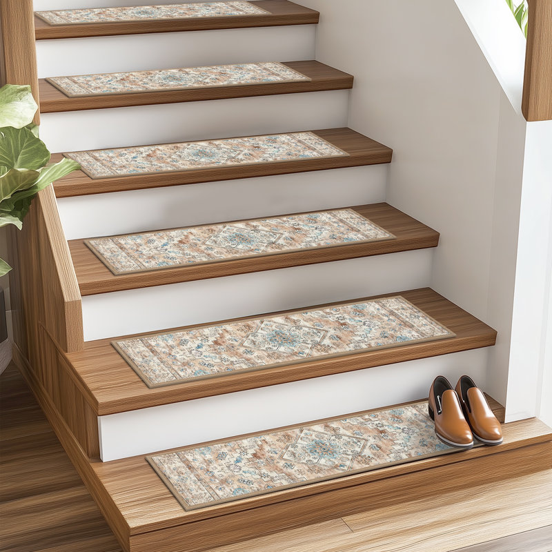 Tapis d'escalier intérieur antidérapant, Orange