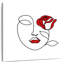 Visage de femme Leisha avec rose-109396107