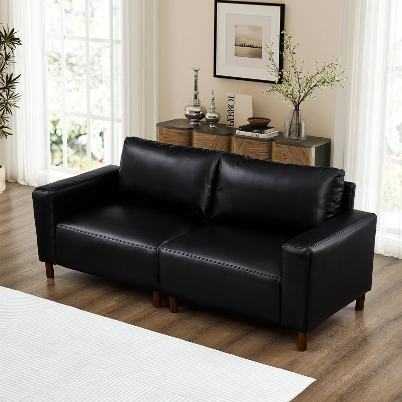 Causeuse rembourrée pour salon, appartement, Noir