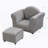 Recliner Chair, Kids Upholstered Couch With Ottoman