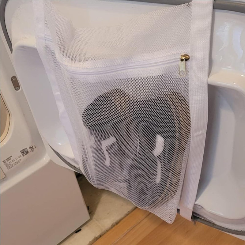 Sac à chaussures de sport avec sangle élastique ajustable, convient à la plupart des sécheuses, 15,5 po x 15,5 po