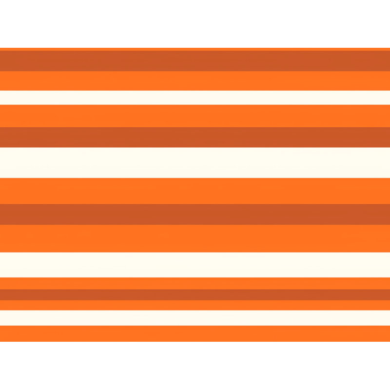 Polyester Striped Comforter, Twin Extra Long Comforter, Orange/White