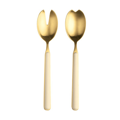 Couverts à salade en acier inoxydable Fantasia Ice Oro