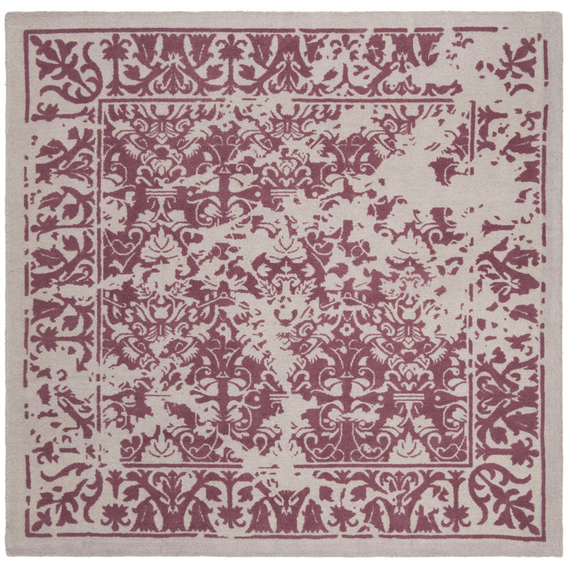 Ellicottville Restoration Vintage Hand Tufted Wool Oriental Rug, Square 6'