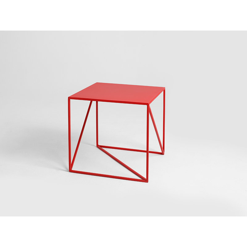 Quiana Frame Coffee Table, H45 x L50 x W50cm, Red