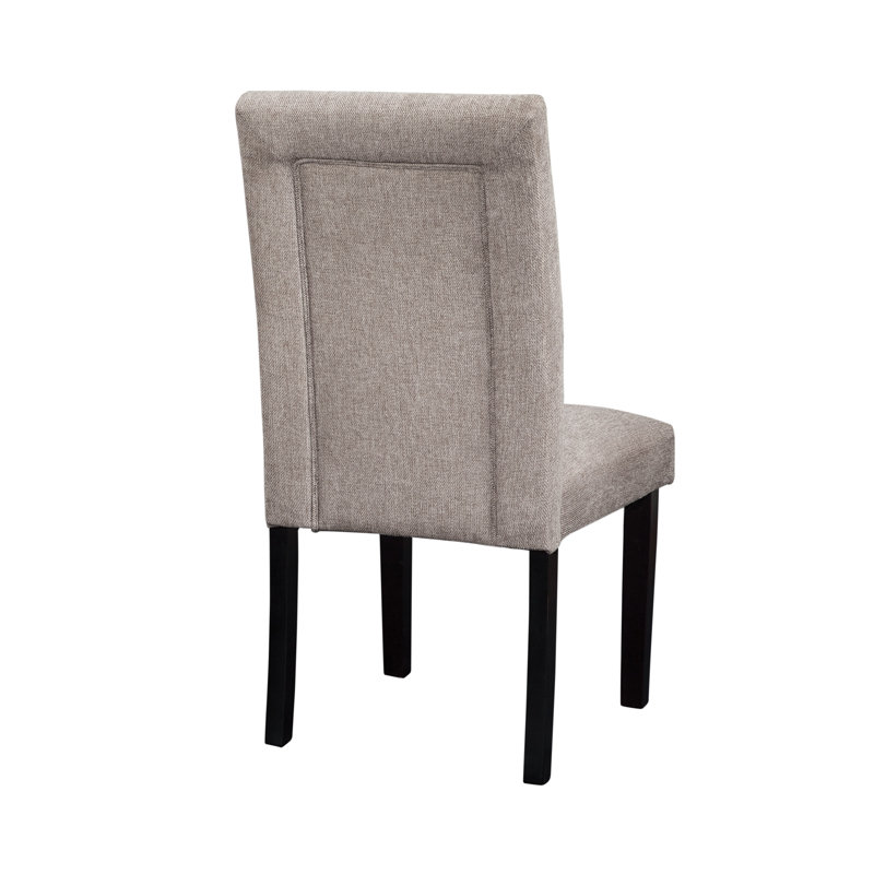 Desmarais Montgomery Upholstered Parsons Dining Chair, Dream/Warmwood Brown