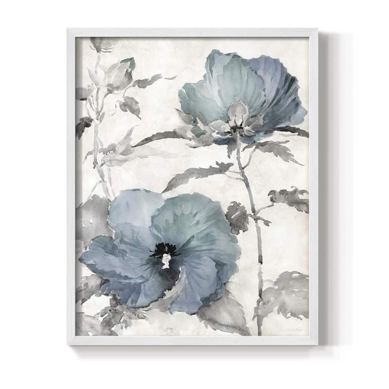 Cottage Blue I, reproduction encadrée - bois massif, H 30 po x l 24 po, Blanc