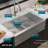 36" L x 20" W Double Basin Farmhouse Kitchen Sink