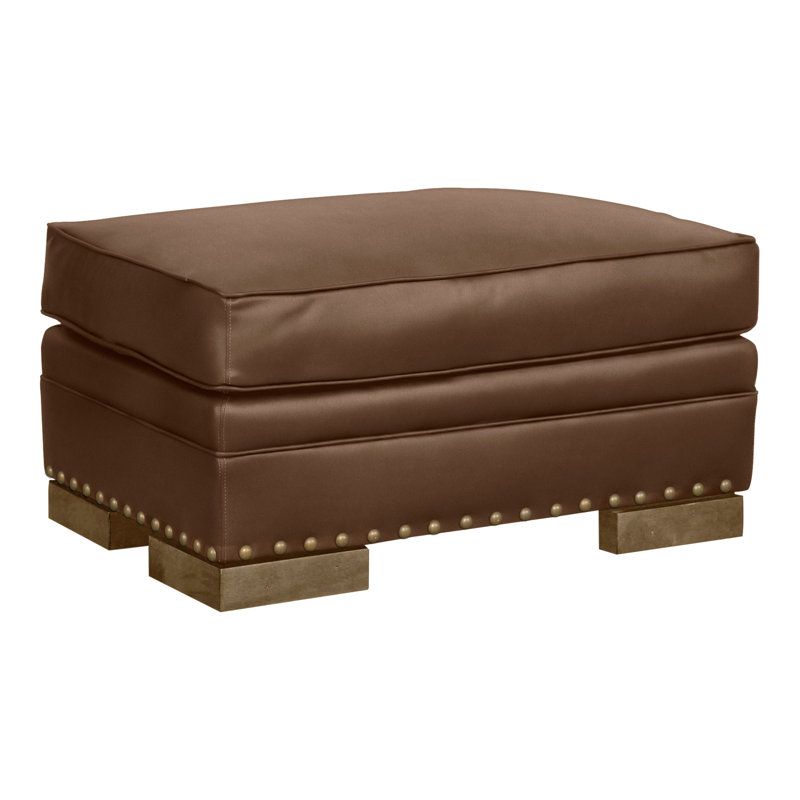 Riverside Ottoman, Yes, Hampton, Gatsby Brown Sugar Genuine Leather